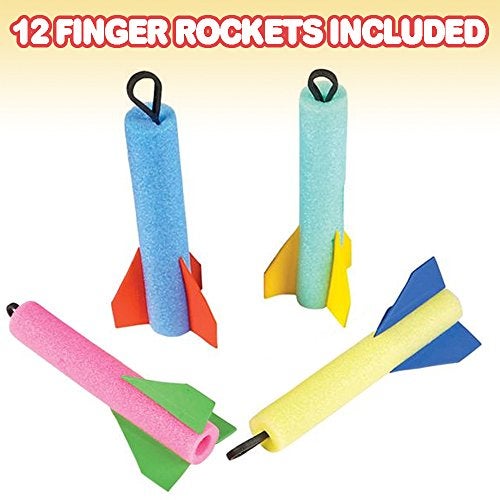 ArtCreativity Foam Finger Flyer Rockets Pack of 1265 Inches Big Assorted Colors Slingshot Method to Fly High Fun Carnival Toy and Party Favor Amazing Gift Idea for Boys and Girls Ages 3 - Image 5