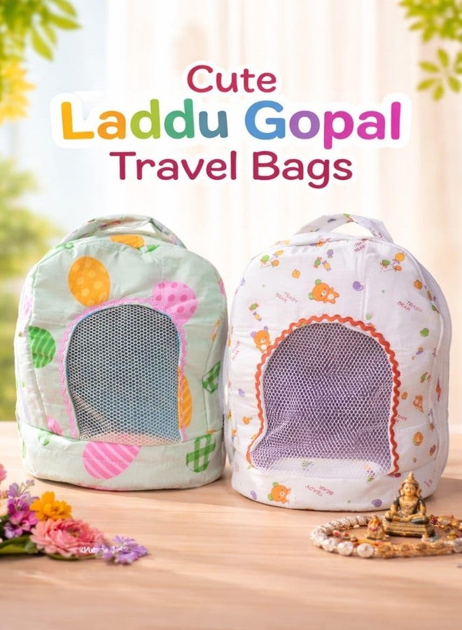 ILuvVastram Laddu Gopal Bag, Kanha Travel Bag, Krishna Idol Carry Bag, Deity Travel Pouch, Temple Bag, Portable Idol Bag (Pack of 1) - Image 3