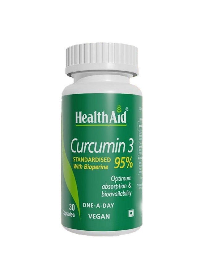 Health Aid HealthAid Curcumin With Bioperine -30 Veg Capsules | With 95% Curcuminoids Supplement For Better Absorption|Support For Skin & Joint, Immunity|Antioxidant & Anti-inflammatory | For Men & Women - Image 2