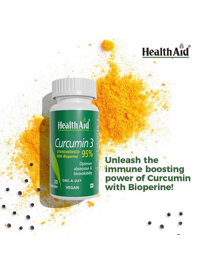 Health Aid HealthAid Curcumin With Bioperine -30 Veg Capsules | With 95% Curcuminoids Supplement For Better Absorption|Support For Skin & Joint, Immunity|Antioxidant & Anti-inflammatory | For Men & Women - Image 5