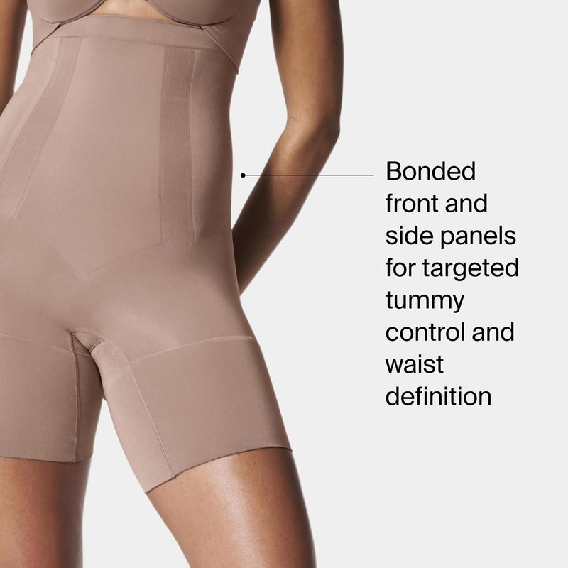 SPANX SPANXsculpt OnCore High-Waisted Mid-Thigh Short - Powerful Sculpting Shapwear for Women - Level 4 Compression - Core Control - Cafe Au Lait - Medium - Standard - Image 3