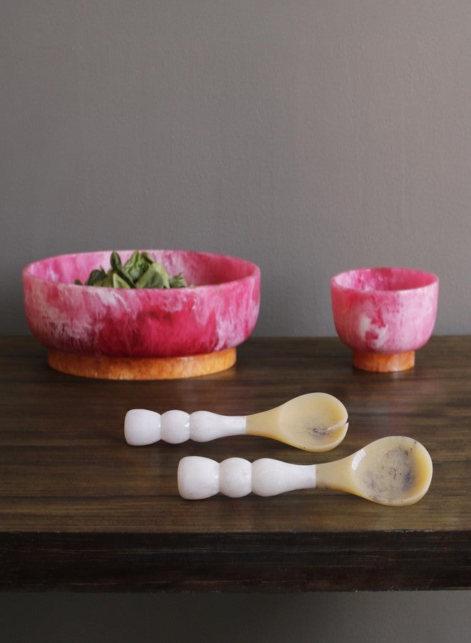 Beatriz Ball RESIN Rio Small Bowl with Base - Pink and Orange - Image 4