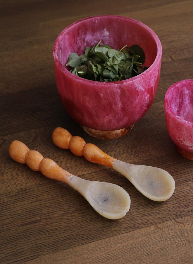 Beatriz Ball RESIN Rio Small Bowl with Base - Pink and Orange - Image 3