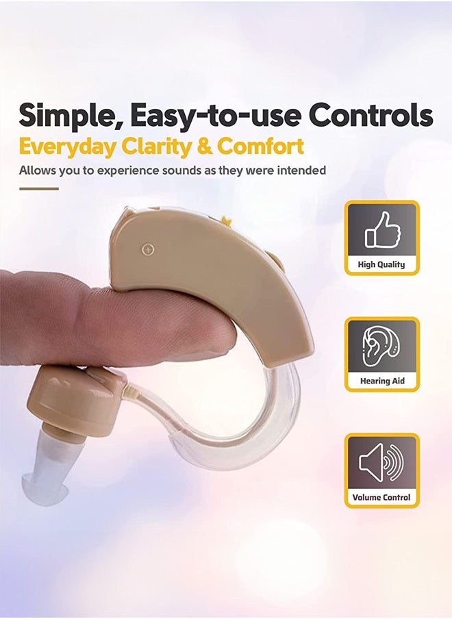 Generic - Hearing Aids for the Elderly with Disabilities Wireless Auxiliary Headphones Behind-the-ear Hearing Aids - Image 1