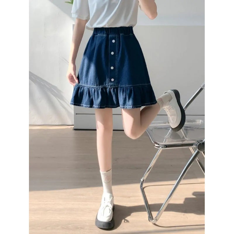 Girls Summer Dress Denim Skirt Summer Arrival Chic Fashionable Short Skirt Girls Cute Skirt - Image 5