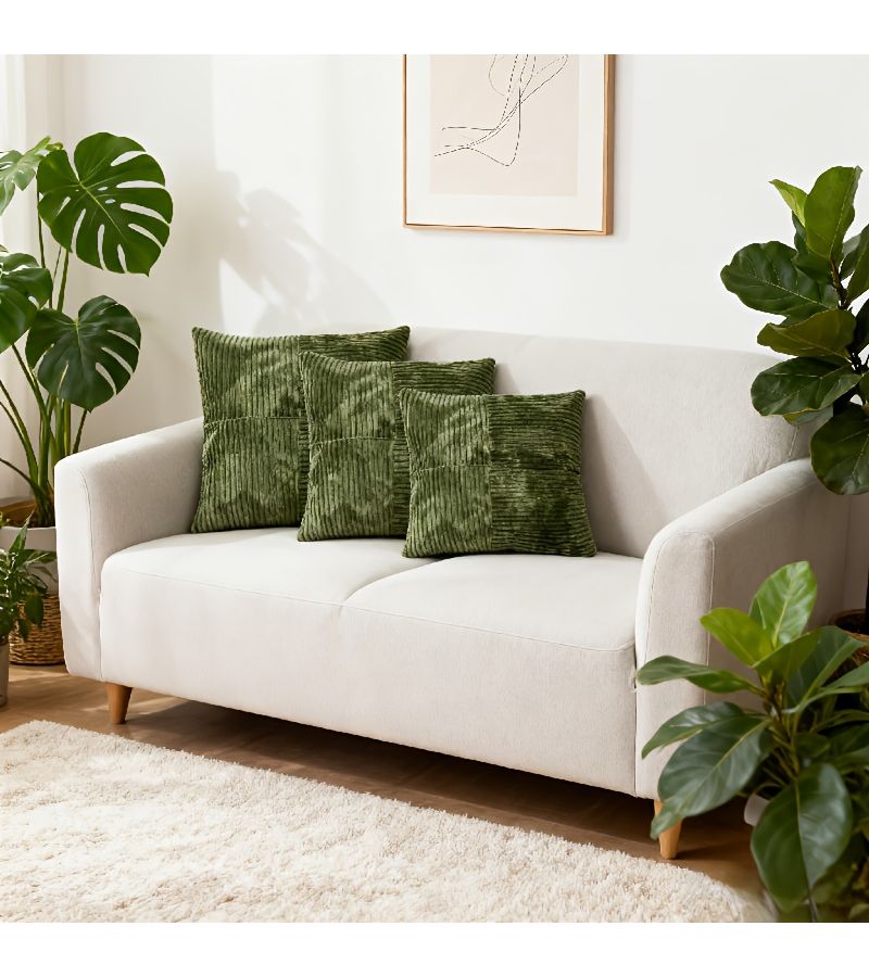Bohemian Style Intersecting Patchwork Cushion Set Clear Color 3pc Soft Comfortable Home Travel - Image 4