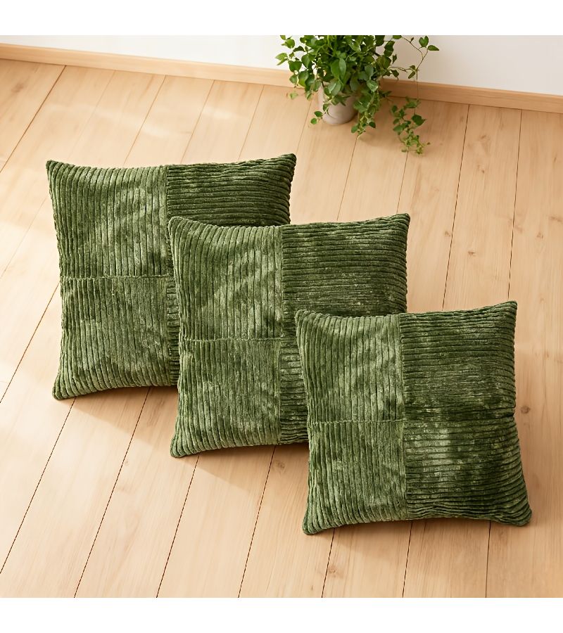 Bohemian Style Intersecting Patchwork Cushion Set Clear Color 3pc Soft Comfortable Home Travel - Image 5