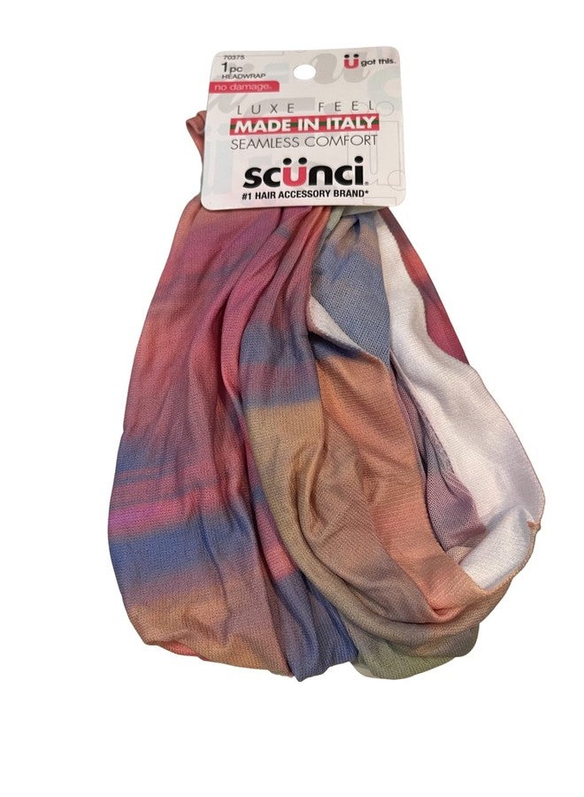 سكانشي Scunci No-Damage Luxe Feel صنع في إيطاليا، راحة فائقة بدون خياطة، غطاء رأس متعدد الألوان، قطعة واحدة - Image 1