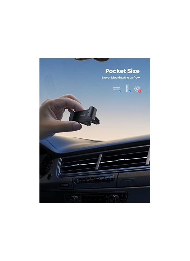 Lamicall - Car Phone Holder, Universal Vent Mount - 360 Rotating Air Vent Cradle Stand for iPhone 12 Mini, 12 Pro Max, 11 Pro Xs XR 8 X 8P 7 7P 6S, Samsung S10 S9 S8, Huawei, more Mobile Phones - Black - Image 1