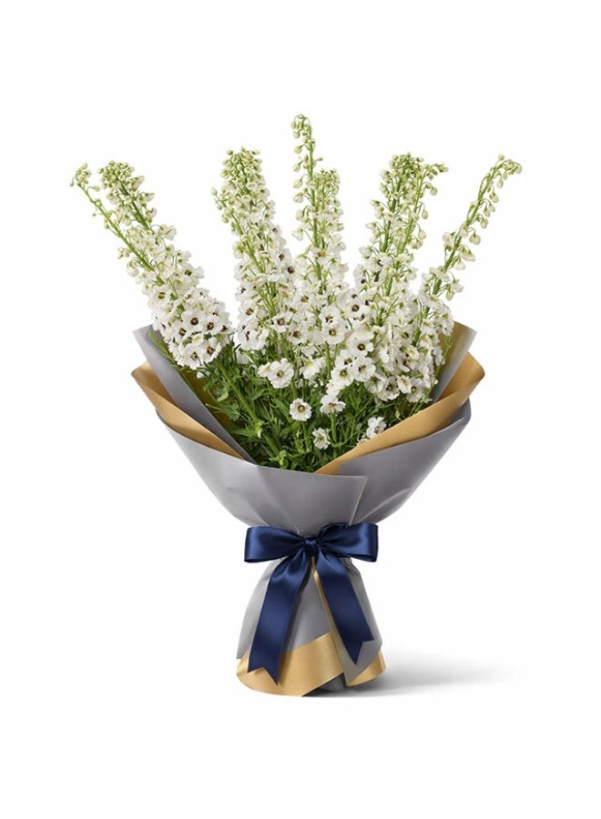 Delphinium White, 90cm - 4 Stems, Kenya