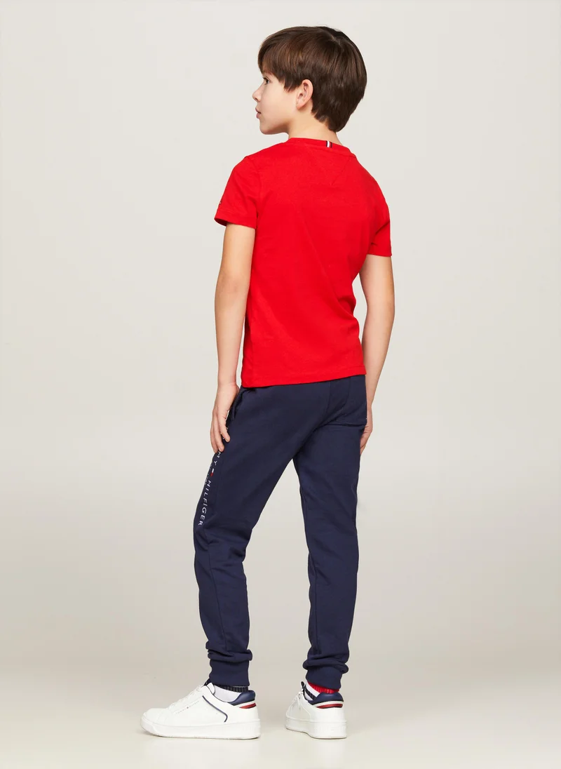 تومي هيلفيغر Kids Crew Neck Short Sleeve T-shirt