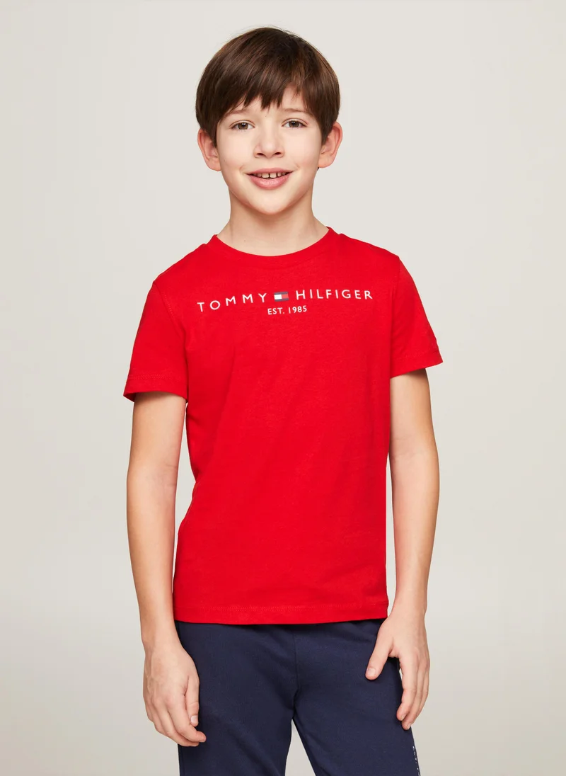 تومي هيلفيغر Kids Crew Neck Short Sleeve T-shirt