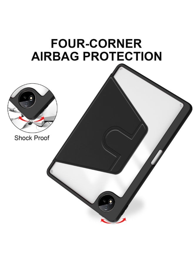 general Rotating Case for Huawei Honor Pad 10 12.1 inch with Pencil Holder,360 Degree Rotation Protective Stand Smart Tablet Slim Hard Shell Folio Cover Clear Back with Auto Wake/Sleep - Image 4