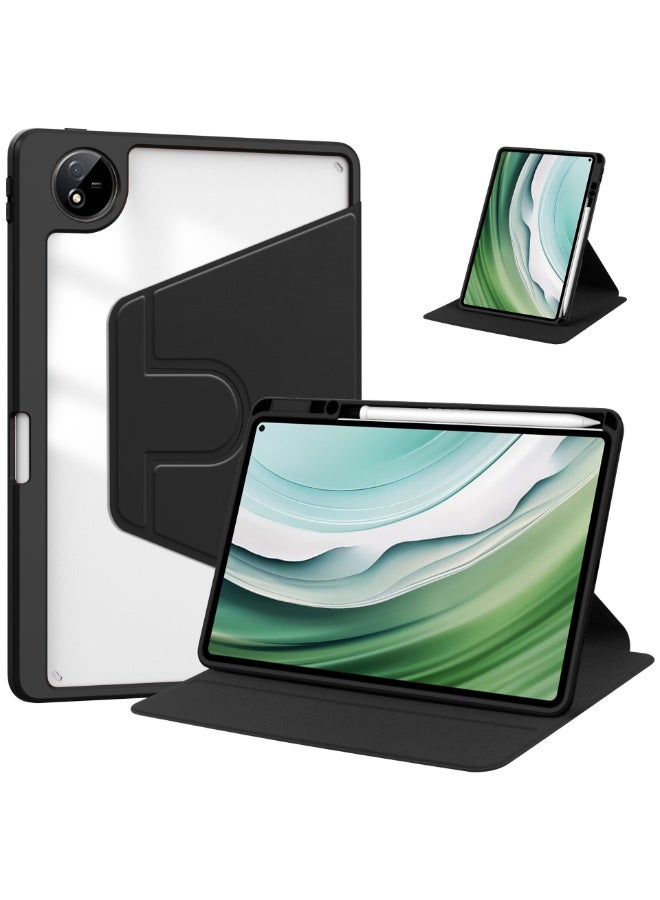 general Rotating Case for Huawei Honor Pad 10 12.1 inch with Pencil Holder,360 Degree Rotation Protective Stand Smart Tablet Slim Hard Shell Folio Cover Clear Back with Auto Wake/Sleep - Image 1