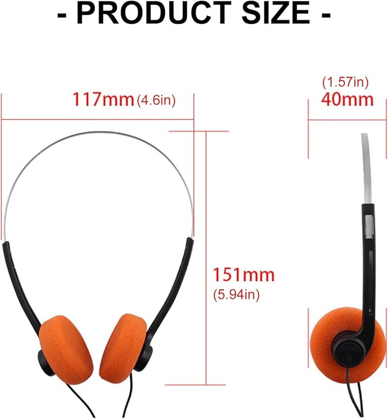 Black Music Headphones Portable Noise Reduction Sport Adjustable Headband - Image 2