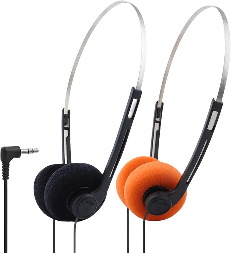 Black Music Headphones Portable Noise Reduction Sport Adjustable Headband - Image 1