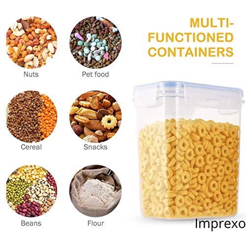 IMPREXO Air Tight Food Storage Containers Kitchen Containers For Storage Set Plastic Storage Box For Kitchen Airtight Containers Storage Jar Set For Kitchen Storage (Pack of 5, 2150 ML) - Image 4
