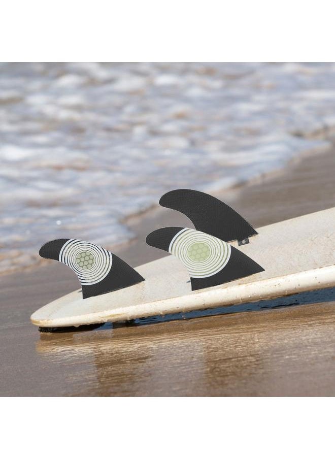 Thoraya 3pcs Fiberglass Surfboard Fins Surfing Stand Up Paddle Fin Thruster Accessory  - Image 3
