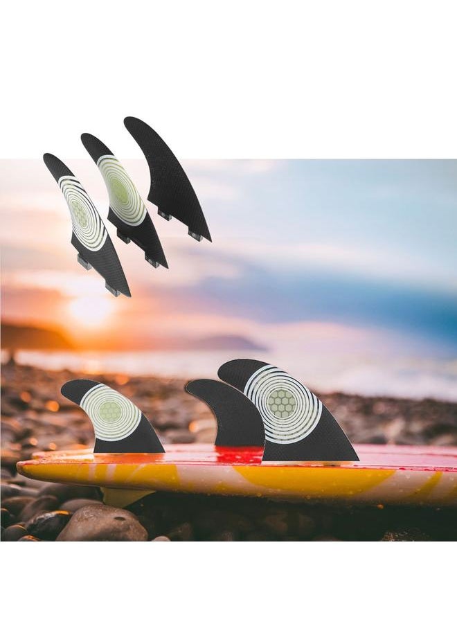 Thoraya 3pcs Fiberglass Surfboard Fins Surfing Stand Up Paddle Fin Thruster Accessory  - Image 4