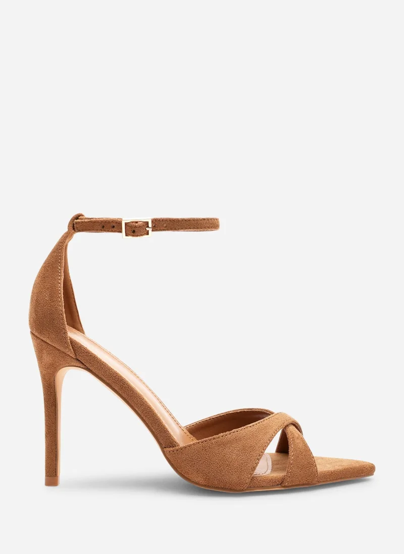 ويرز ذات فروم 'Odette' Wide Fit Suede Pointed Open Toe Cross Over Strappy Heels