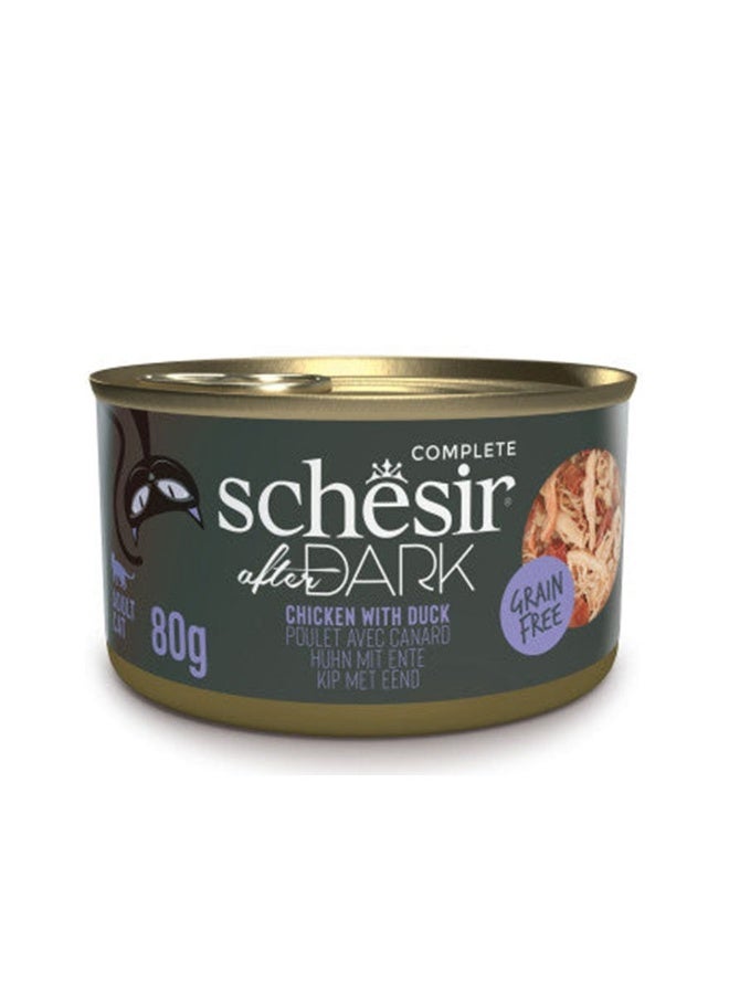 Schesir After Dark Wholefood In Broth For Cat Chicken With Duck 80g