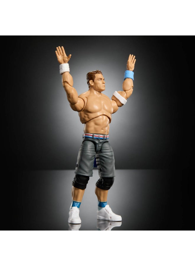 WWE Mattel WWE Ultimate Edition Action Figure & Accessories Set, John Cena 6-inch Collectible with Swappable Heads & Hands, 30 Articulation Points​​​ - Image 5
