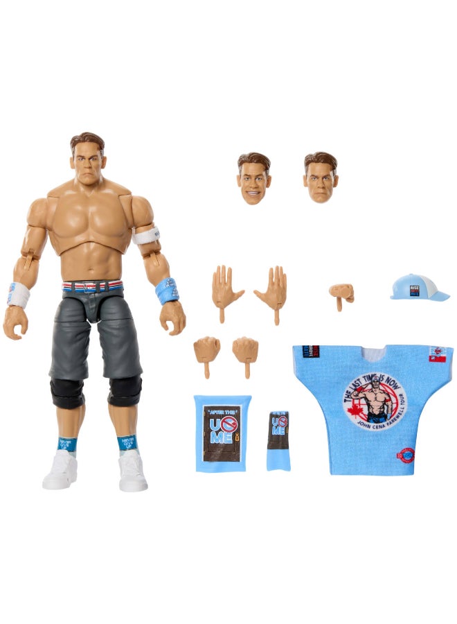 WWE Mattel WWE Ultimate Edition Action Figure & Accessories Set, John Cena 6-inch Collectible with Swappable Heads & Hands, 30 Articulation Points​​​ - Image 1