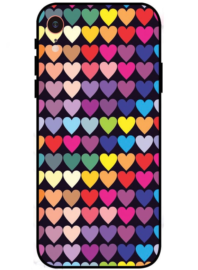 EYE CATCH Protective Case Cover For Apple iPhone X/XS Multicolor Hearts - Image 1