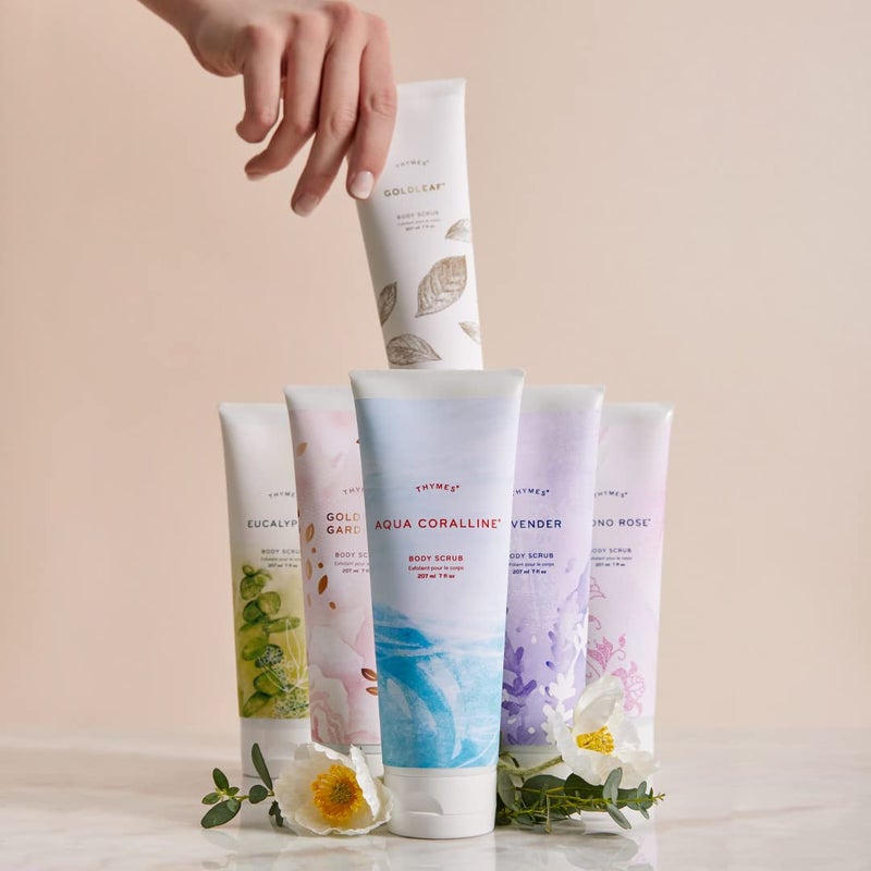 Thymes Lavender Body Scrub - Body Exfoliator for Skin Care Routine - Moisturizing and Exfoliating Body Scrub, Face Scrub, Foot Scrub (7 Fl Oz) - Image 5