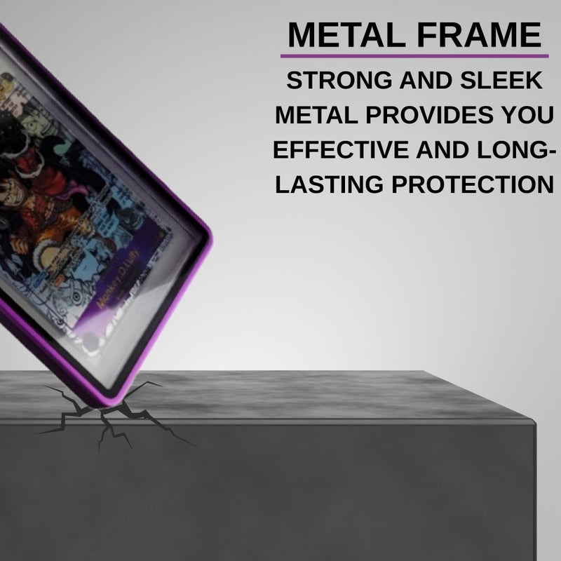 RedCap Magnetic Aluminum Graded PSA Slab Guard UV Resistant Glass 35PT Premium Protector Display Case For Standard PSA CGC Graded Sport Trading Cards - Azure Blue - Image 3