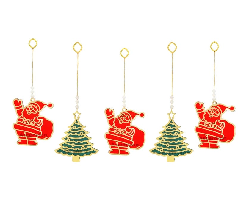 Ascension 5 Pieces Charms Pendants for Christmas Tree Decoration Christmas Party Decoration DIY Artificial Hangings for Christmas Tree Xmas Holiday Decor - Image 2
