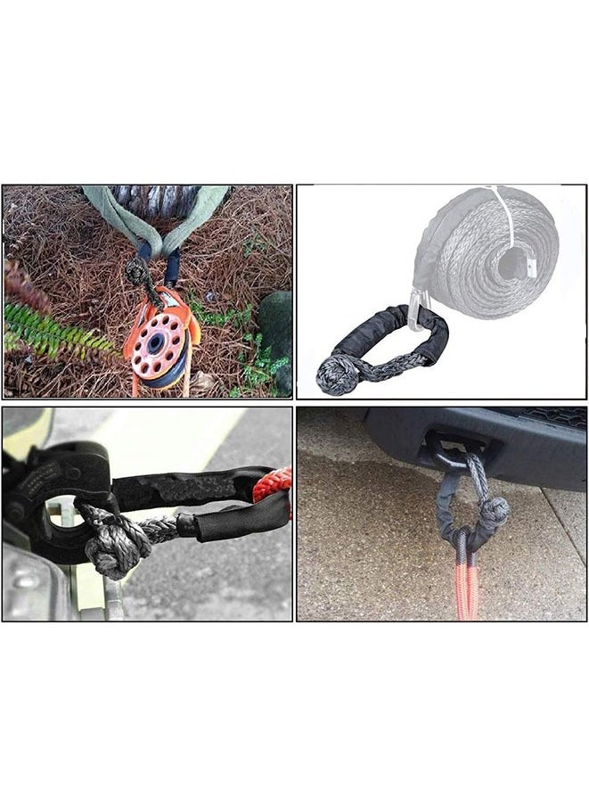 Muyixin Heavy Duty Soft Shackle for Recovery, Towing, Winching 38000 pound breaking strength (Black)  - Image 4