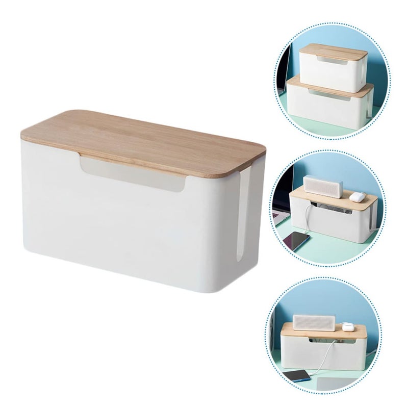Cable Organizer Box For Charging Cords Heat Dissipation Design Cord Management Container - Image 5