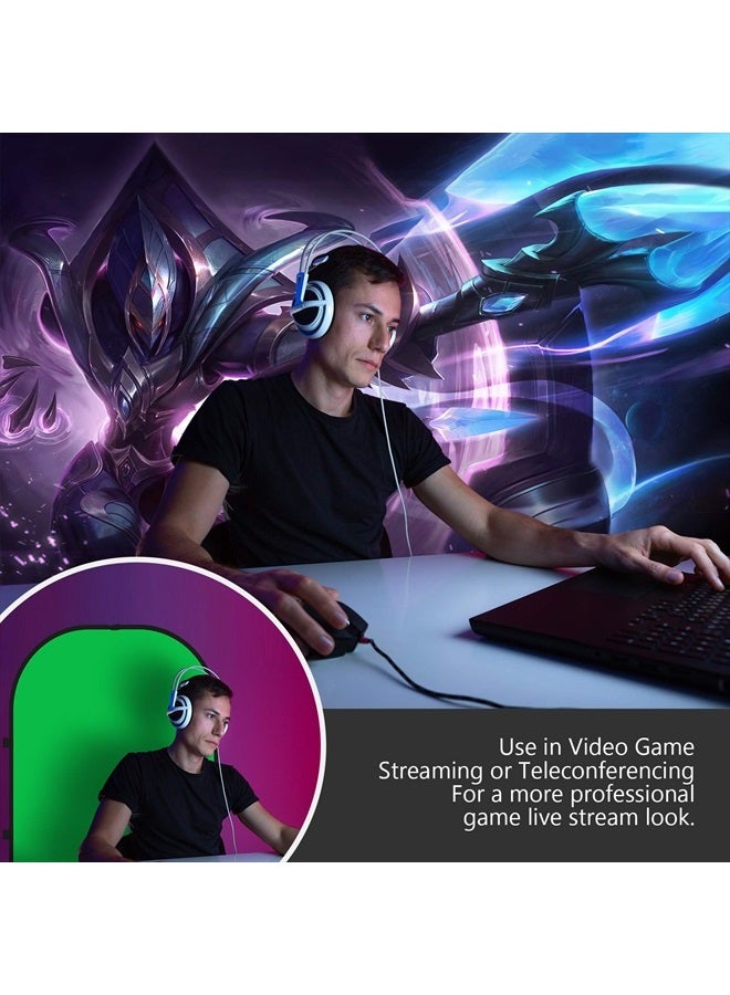 NEEWER Chromakey Backdrops, Double Sided Green Screen and Blue Screen, 2 in 1 Collapsible and Reversible Background for Photography, Gaming and Live Streaming, 5'×6.6'/1.5m×2m (Green/Blue) - Image 5