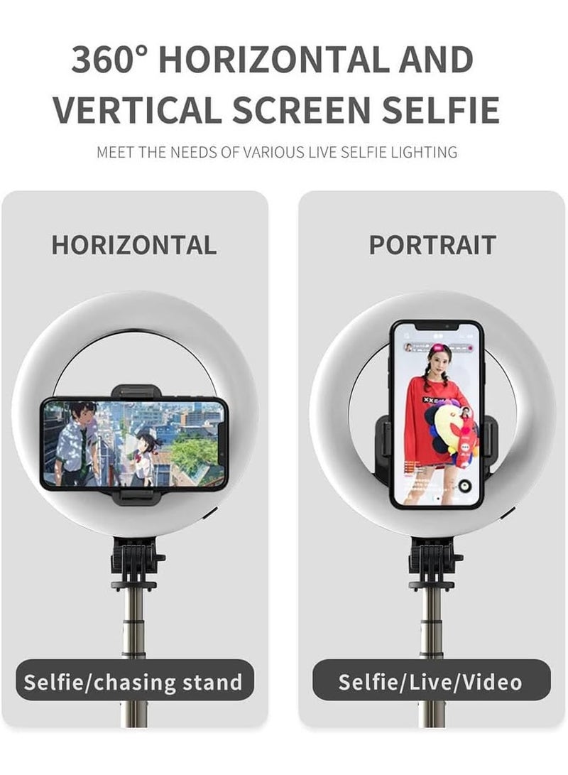 بوكس ويف حامل وقاعدة تثبيت من BoxWave متوافق مع هاتف CAT B35 - مزود بحلقة إضاءة (Ring Light) وعصا سيلفي قابلة للتمديد - لون أسود فاحم (Jet Black) - Image 5