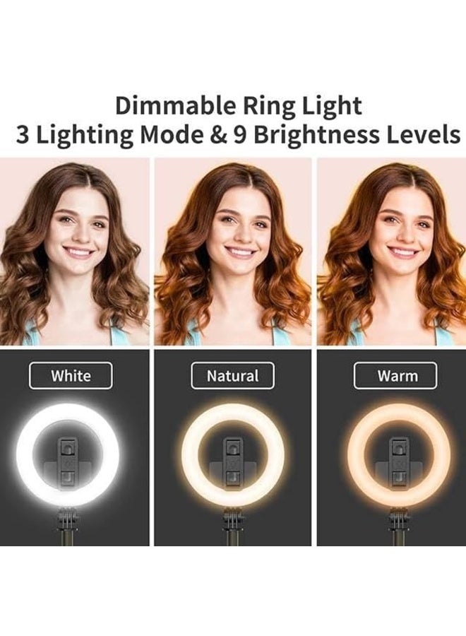 بوكس ويف حامل وقاعدة تثبيت من BoxWave متوافق مع هاتف CAT B35 - مزود بحلقة إضاءة (Ring Light) وعصا سيلفي قابلة للتمديد - لون أسود فاحم (Jet Black) - Image 4
