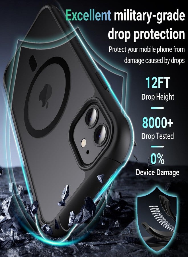 jaroco Magnetic for iPhone 11 Case, [Compatible with MagSafe][Military Grade Drop Protection][Heavy Duty Protection][Non-Slip][Shockproof] 2-Layer Durable Bumper Phone Case 6.1''-Black - Image 4