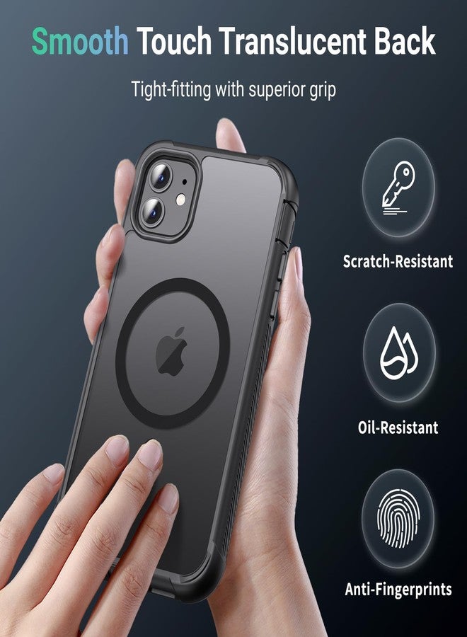 jaroco Magnetic for iPhone 11 Case, [Compatible with MagSafe][Military Grade Drop Protection][Heavy Duty Protection][Non-Slip][Shockproof] 2-Layer Durable Bumper Phone Case 6.1''-Black - Image 5