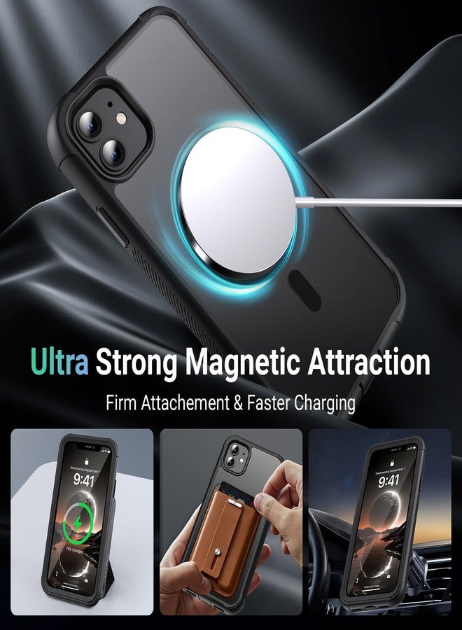 jaroco Magnetic for iPhone 11 Case, [Compatible with MagSafe][Military Grade Drop Protection][Heavy Duty Protection][Non-Slip][Shockproof] 2-Layer Durable Bumper Phone Case 6.1''-Black - Image 3