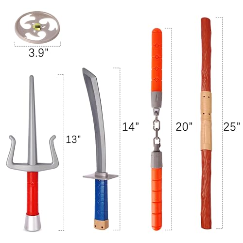 Sepco 15PCS Ninja Warrior Toy Weapons Role Play Set for Children Pretend Play Battles Dress up Party Photo Booth Props - Image 5