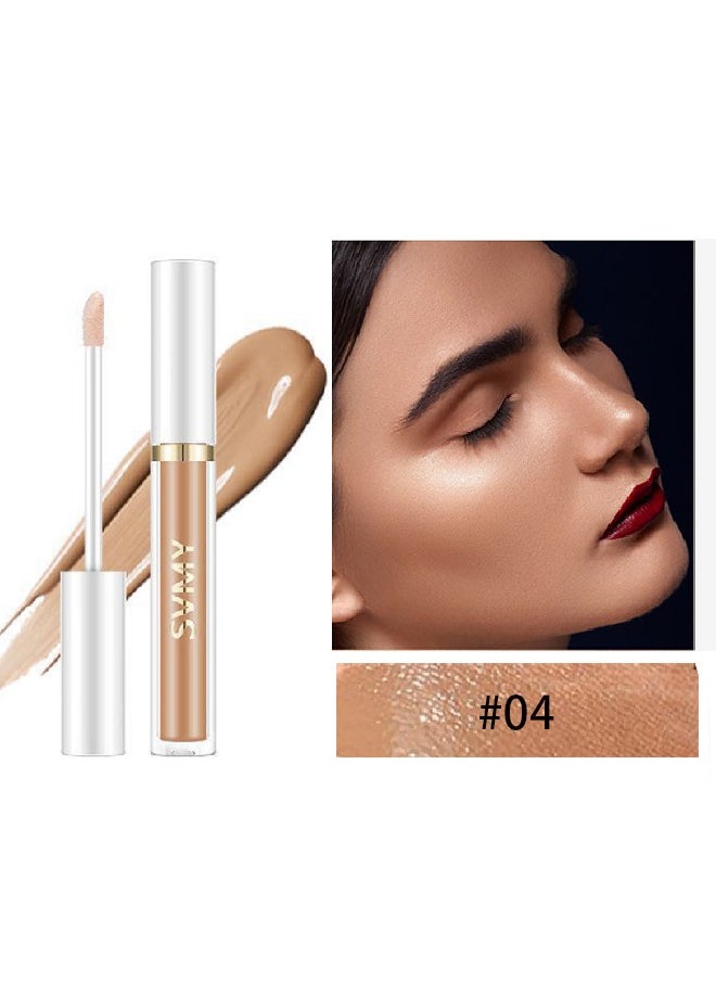 Lightweight And Soft Concealer-  Foundation & Concealer & Contour  Like Magic 12HR Full Coverage ,  Invisible Pore Conceal Dark Circles Blemish Long-Lasting makeup,3D makeup shapes your face(#04)