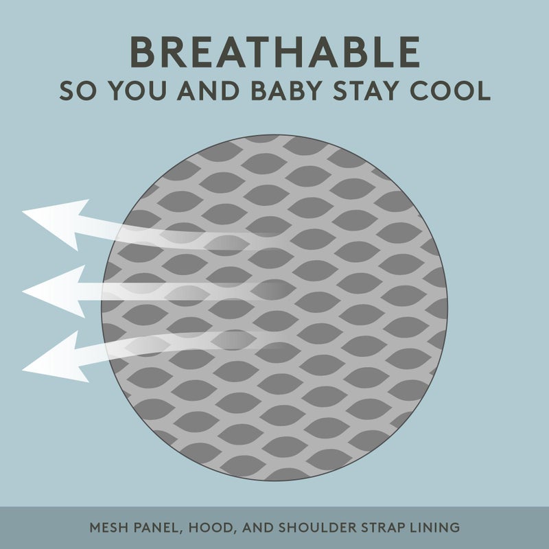 TULA Baby Tula Standard Coast Mesh Baby Carrier Newborn to Toddler, Adjustable & Ergonomic Carrier w/Multiple Carry Positions for 15lbs to 45lbs - Breathable Lightweight Design - Urbanista (Black) - Image 3