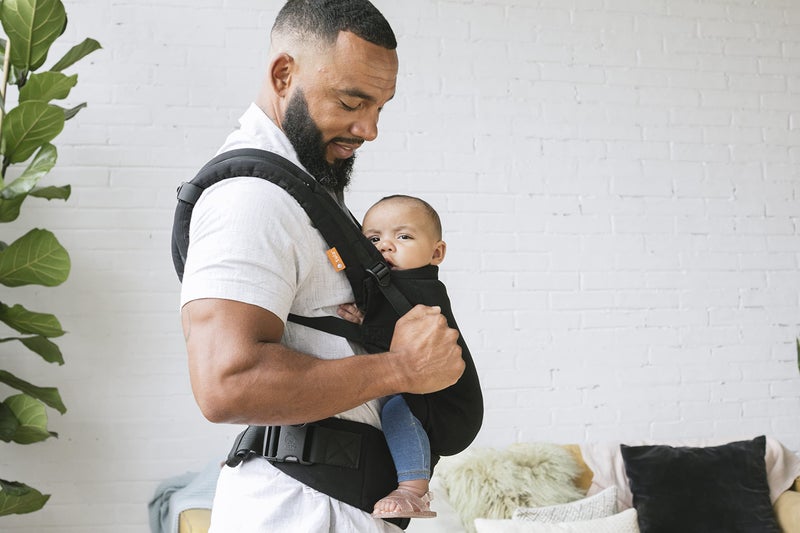 TULA Baby Tula Standard Coast Mesh Baby Carrier Newborn to Toddler, Adjustable & Ergonomic Carrier w/Multiple Carry Positions for 15lbs to 45lbs - Breathable Lightweight Design - Urbanista (Black) - Image 2