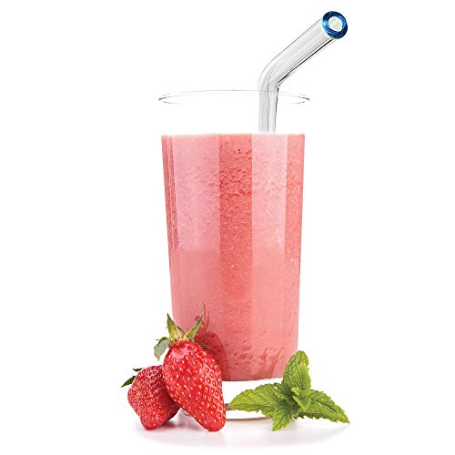 Better Houseware Extra-Wide 10mm Reusable Glass Drinking Straws (Set of 5 + Cleaning Brush) - Image 1