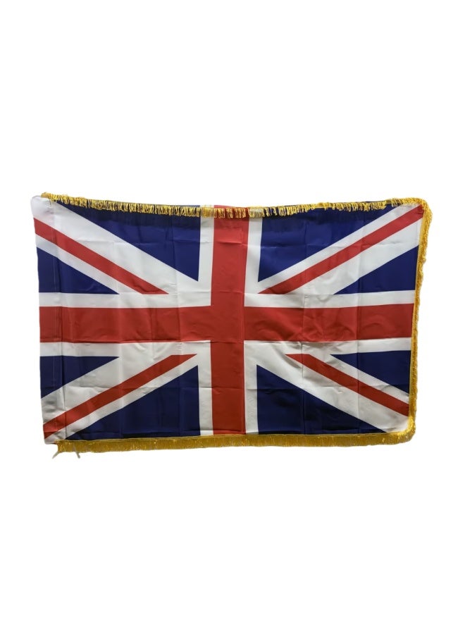 عاصفة Stormflag أعلام المملكة المتحدة مع حواف ذهبية العلم السعودي الساتين 90x150cm (3x5ft) 100٪ البوليستر - Image 1