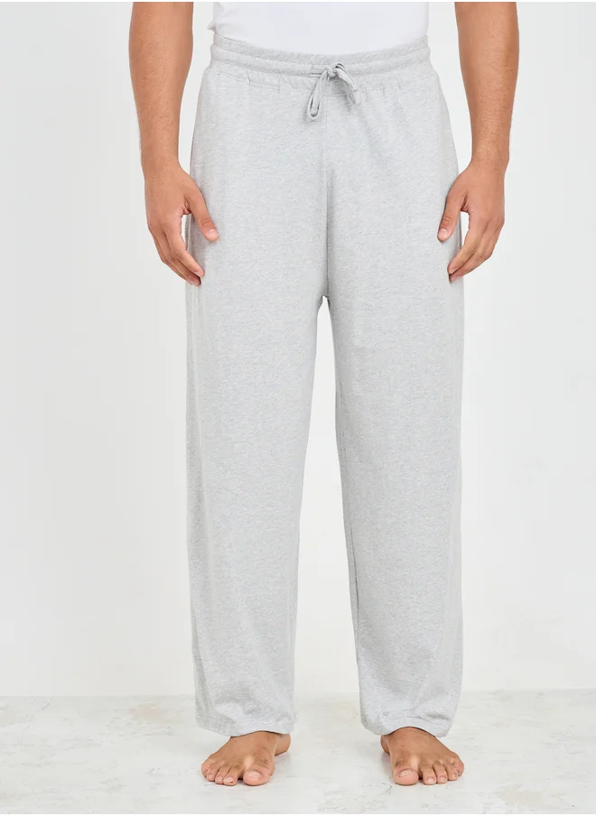 Styli Styli Pocket Detail Wide Leg Pyjama with Drawstring Waistband