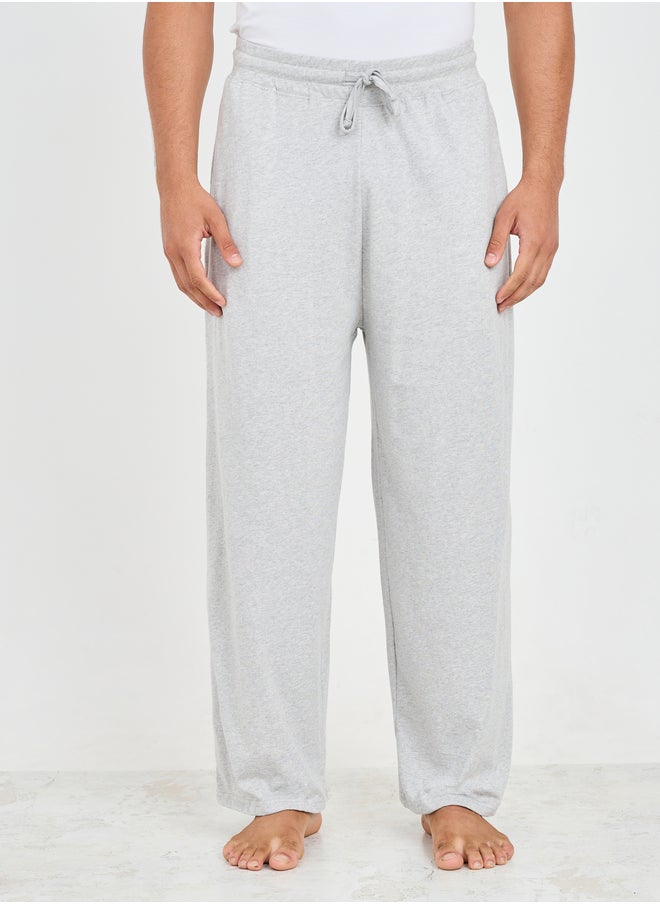 Styli Pocket Detail Wide Leg Pyjama with Drawstring Waistband