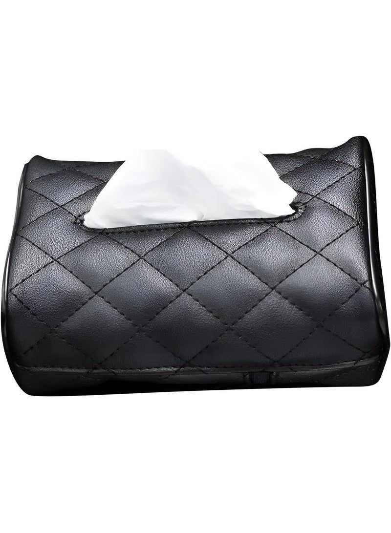 Leather Car Tissue Holder Hanger for Back Seat Headrest Multi-Purpose Paper Towel - Image 5