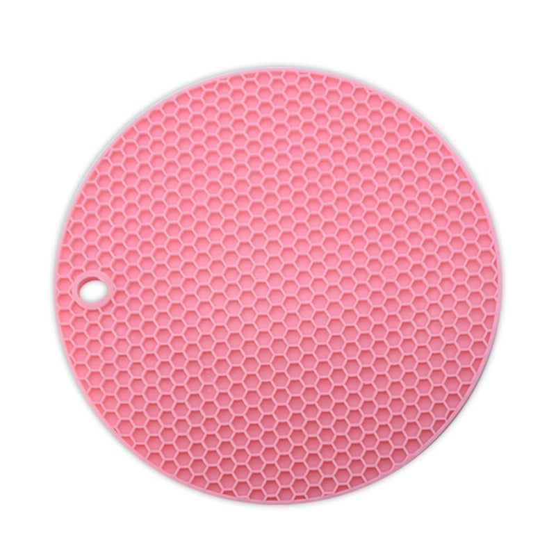 Maharsh Heat Insulation Honeycomb Design Small Round Silicone Tableware Bowl Dish Plate mat - Image 2