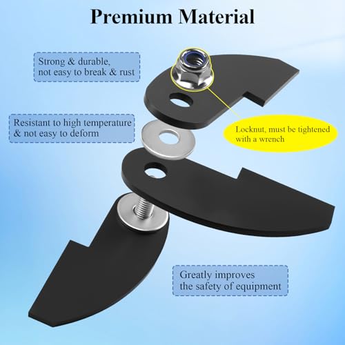 WFCYX 2 Pcs 8 x 2 1/4" Large Heavy Duty BBQ Smoker Hinge, Compatible with Burn Shop BBQ Smoker Hinge Doors, Fit for 3/16" Plate Steel, with Bolt, Nut, Washers - Image 5